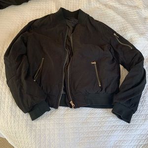 Black bomber jacket